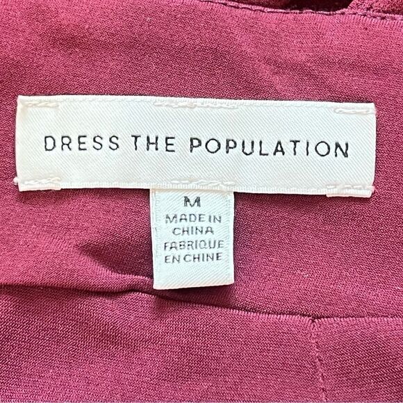 Dress The Population Burgundy Vanessa halter dress .NWOT size M - Picture 10 of 10